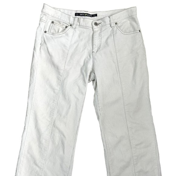 DKNY Jeans East Village Ivory Corduroy 5 Pocket Straight Leg - Picture 1 of 9